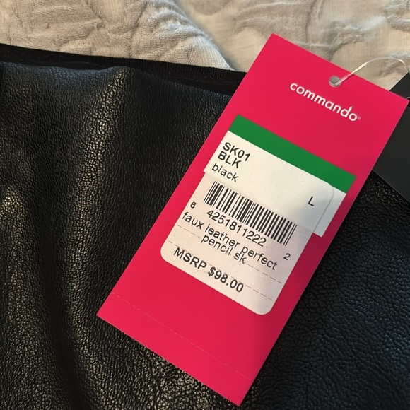 NWT COMMANDO FAUX LEATHER PERFECT PENCIL SKIRT - Picture 3 of 3